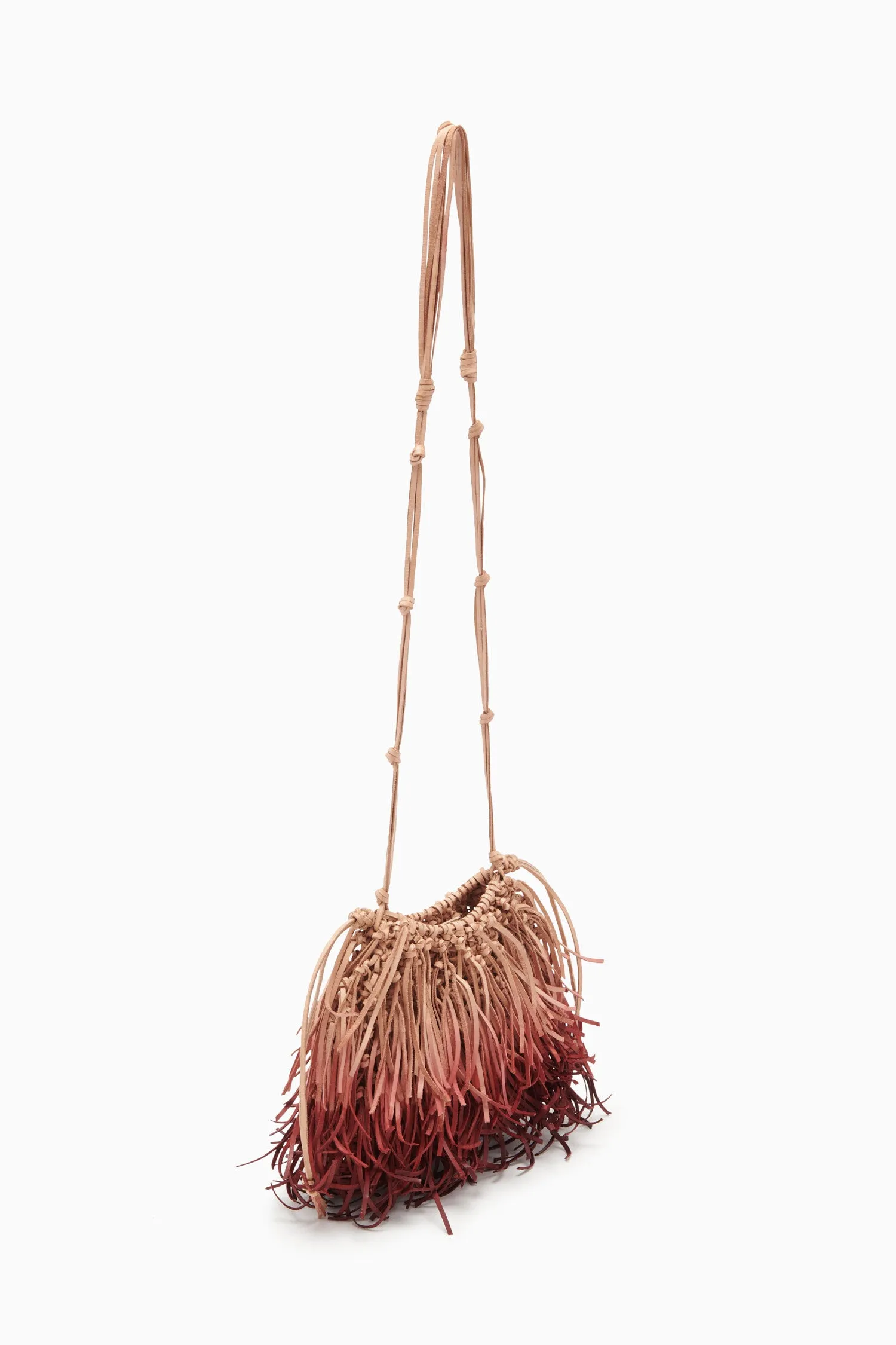 Valeria Fringe Crossbody - Pomegranate Ombre