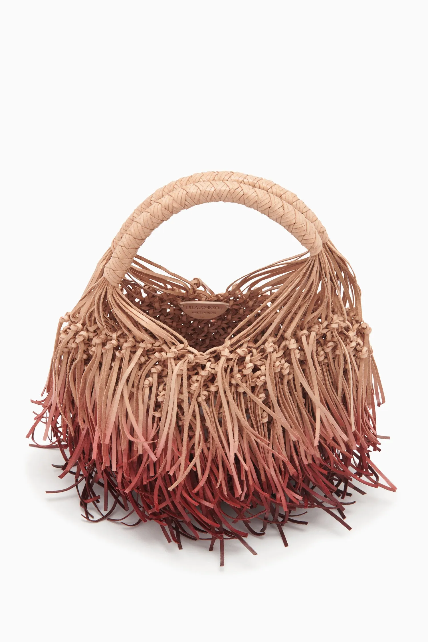 Valeria Small Fringe Hobo - Pomegranate Ombre