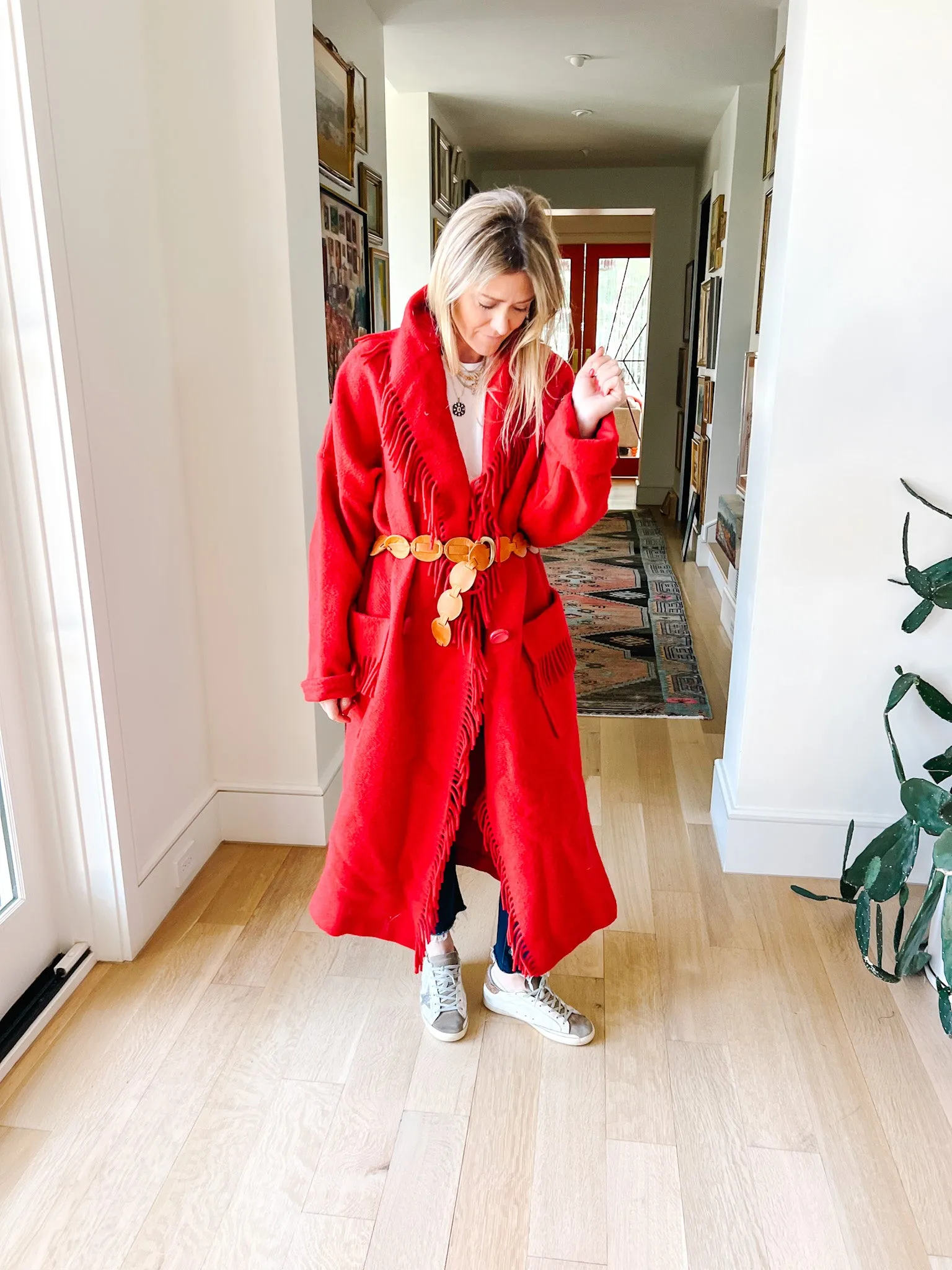 Vintage Red Fringe Jacket