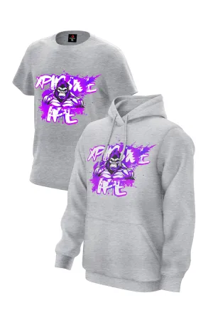 XAPE Splatter Graffiti V1 Hoodie & Tee - Grey